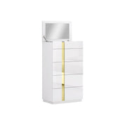 Marbella White Chest | Titanium Gold