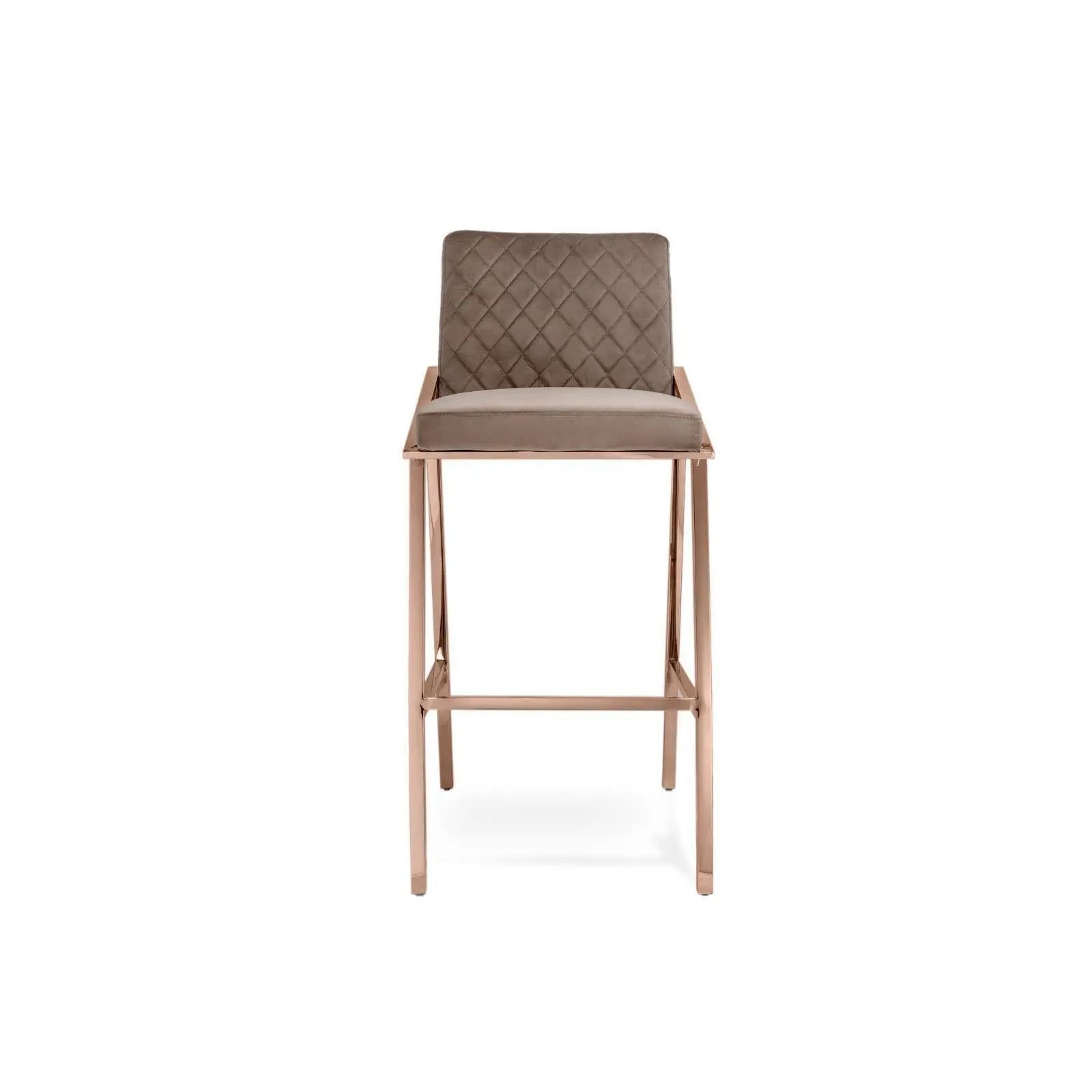 Bar Stool Nolan Rose Gold Bar Stool AllaModa Furniture