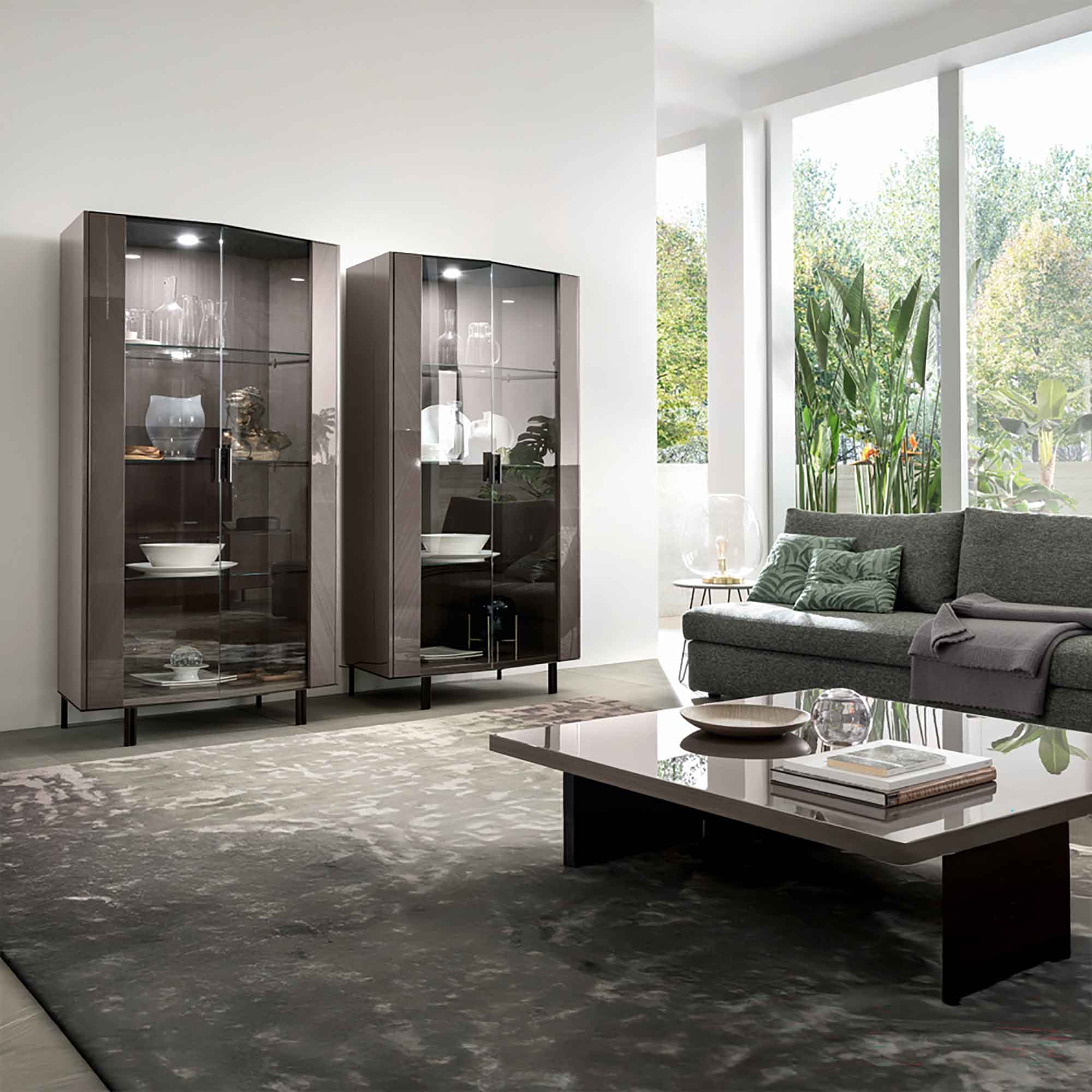 olimpia 2 door curio ALF AllaModa Furniture