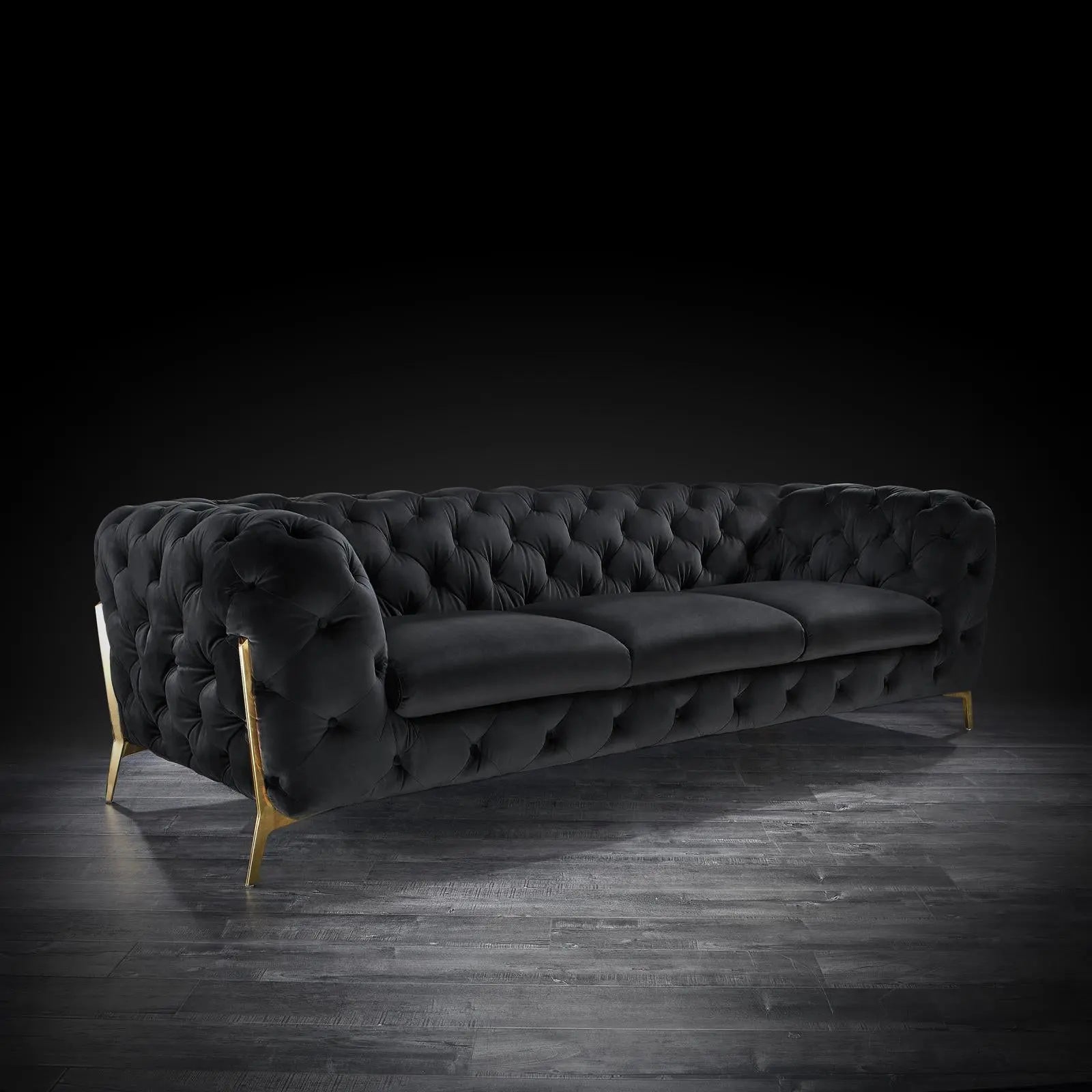 regina black 2 sofa set
