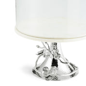 White Orchid Cake Stand With Dome