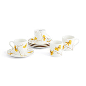 Butterfly Ginkgo Gold Demitasse Set