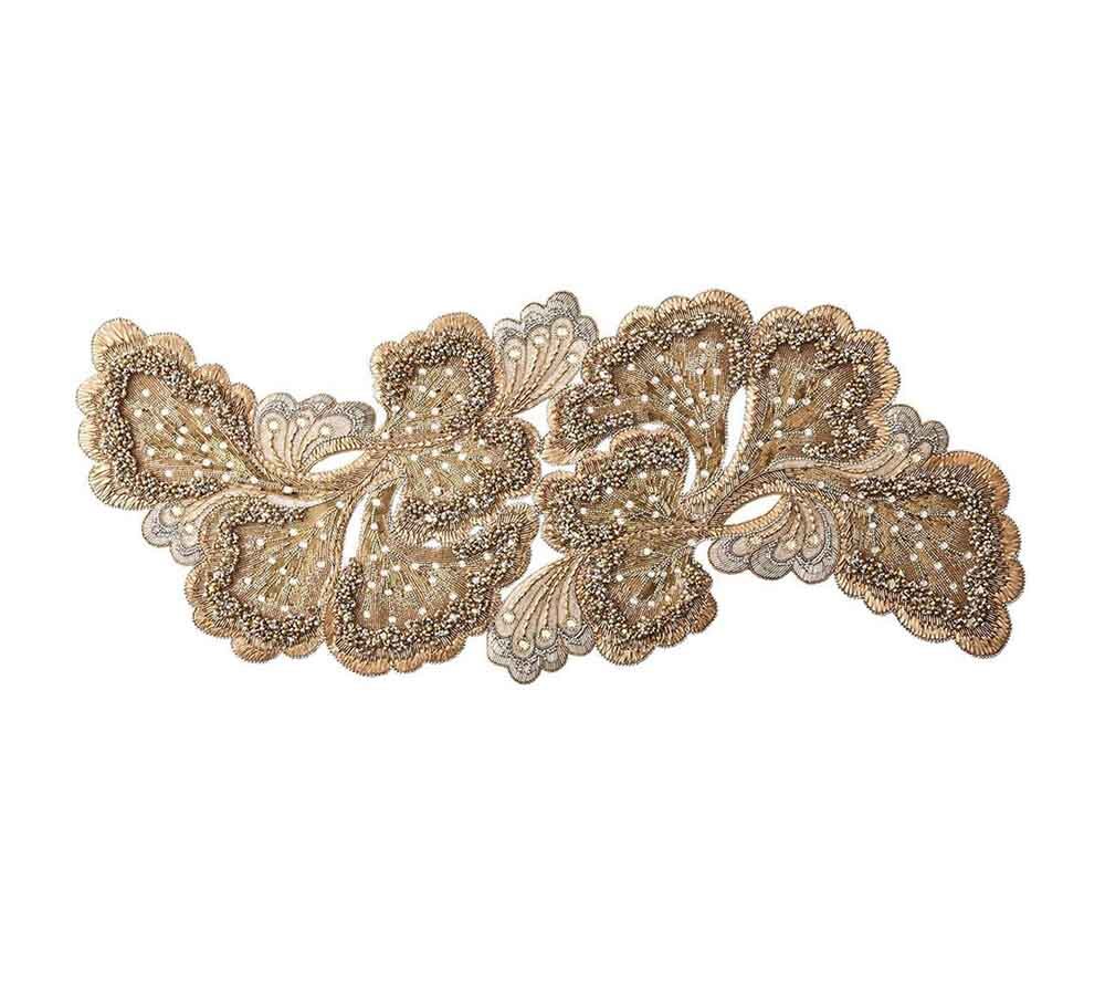 Rococco Table Runner in Gold & Silver