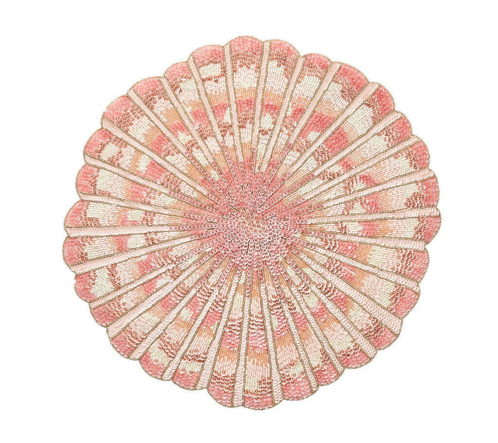 Triton Placemat in Ivory & Blush, Set of 2