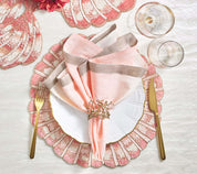 Triton Placemat in Ivory & Blush, Set of 2