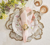 Butterfly Garden Napkin Ring in Gold & Silver, Set of 4
