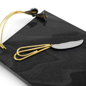 Calla Lily Midnight Cheese Board With Knife