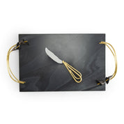 Calla Lily Midnight Cheese Board With Knife