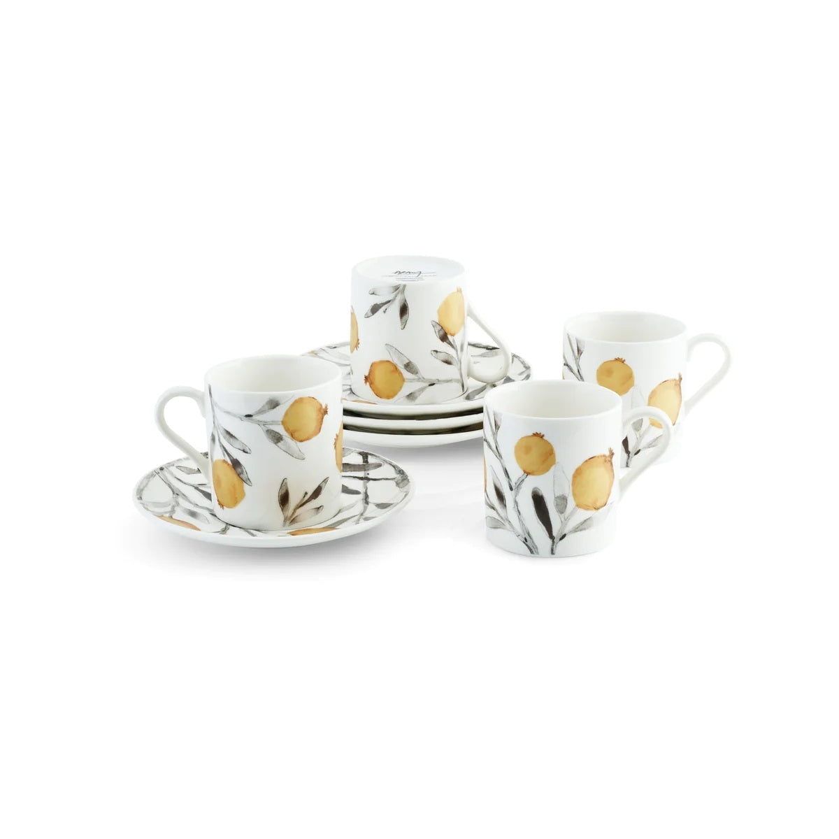 Pomegranate Demitasse - Set Of 4