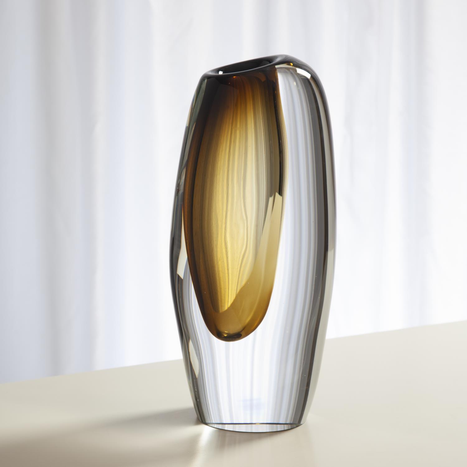 Offset Vase-Moss Green-Lg