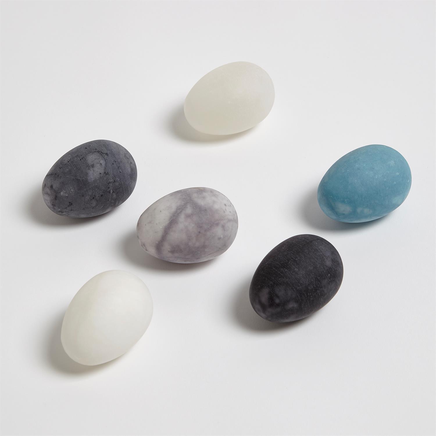 6 Assorted Alabaster Eggs