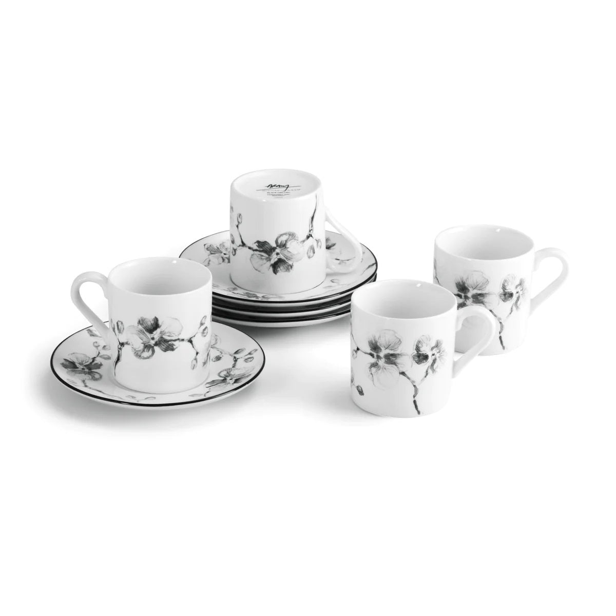Black Orchid Demitasse Set Of 4