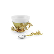 Cherry Blossom Porcelain Small Bowl With Spoon