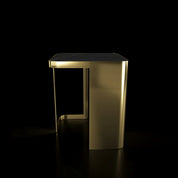 Tullio Titanium Gold End Table   My Store  End Table