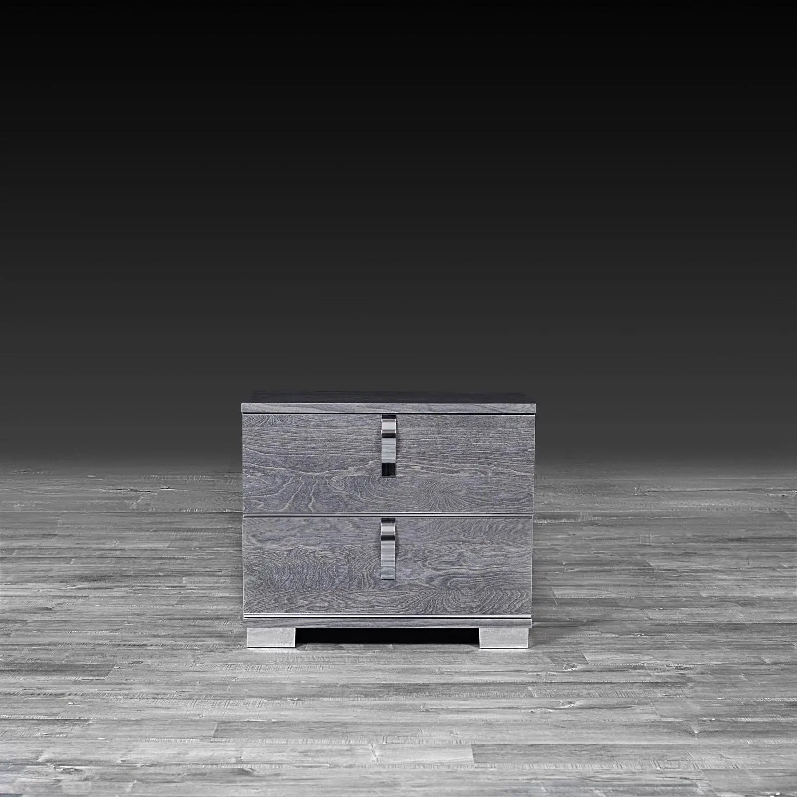 ventura gray modern night stand
