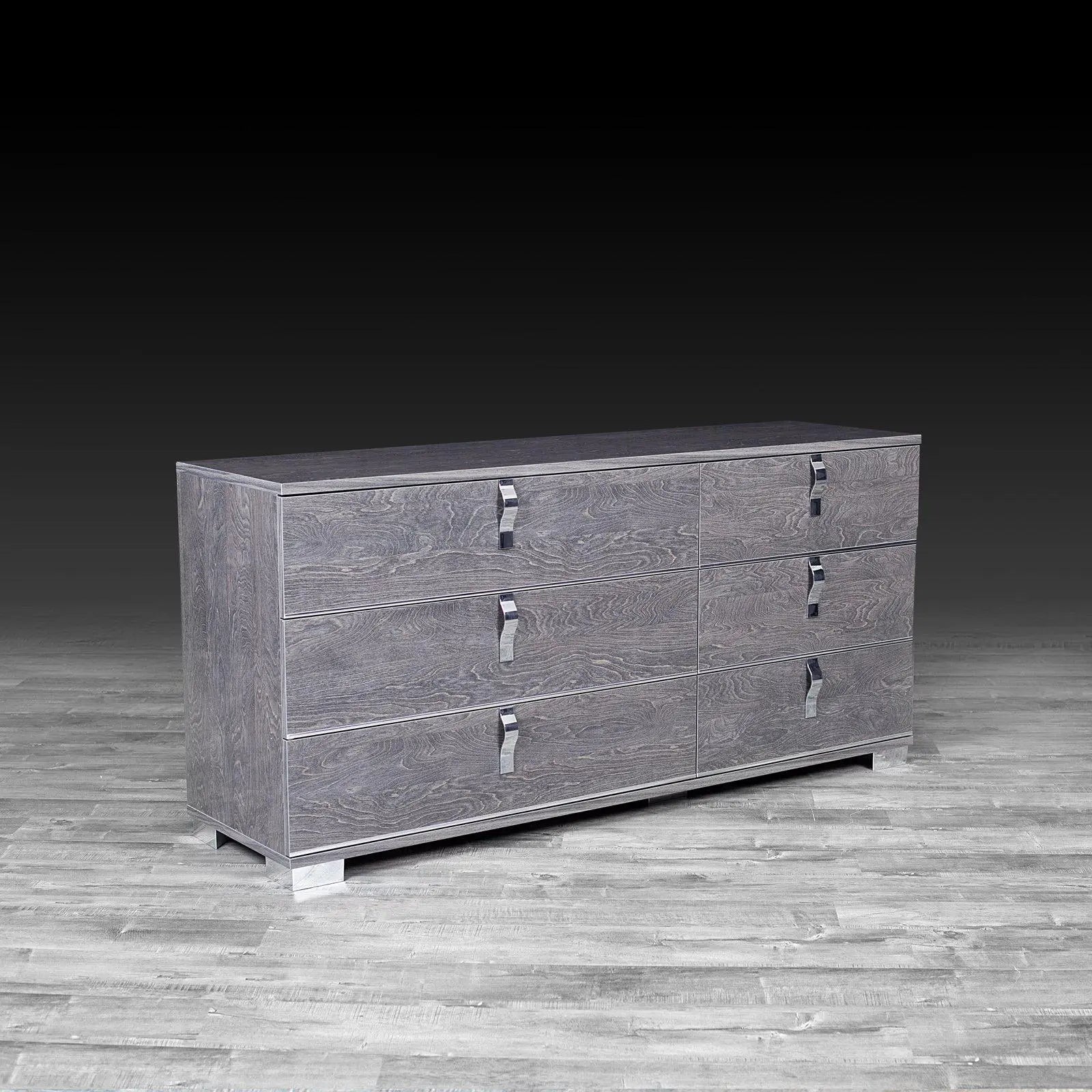 grey lacquer dresser Bella Gray Lacquer Dresser