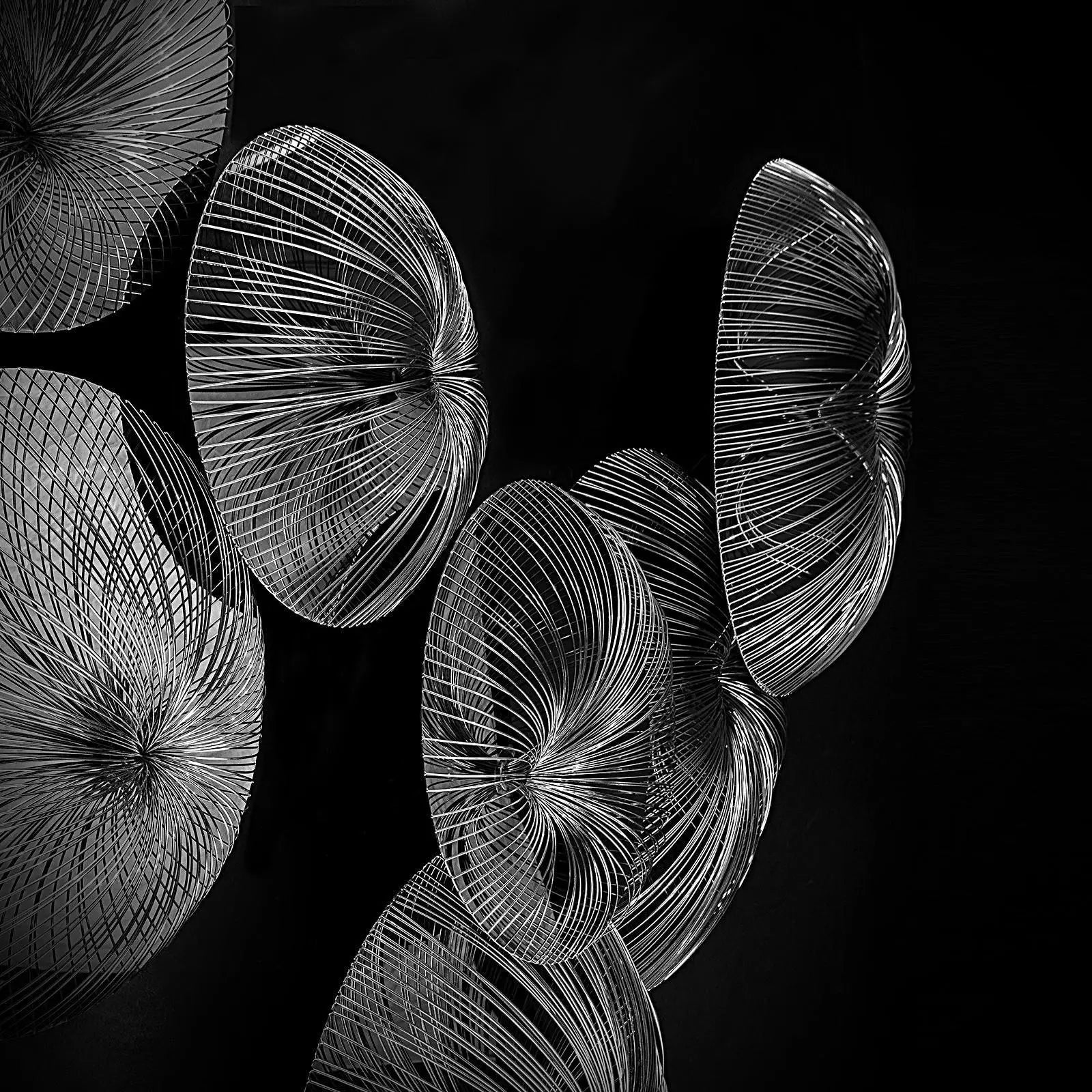 water flower silver stylish wall art