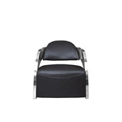 zetta silver black accent chair